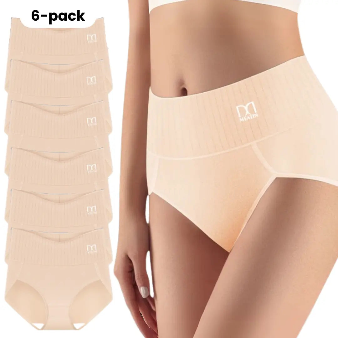 Slympy™ 6-pak | Conjunto com 6 Calcinhas Cintura Alta Confortáveis com Suporte Abdominal – Para o dia a dia e para todos os tipos de corpo