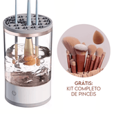 MakeClean™ Limpador de Pincel de Maquiagem 3 em 1 [Brinde Kit Completo de Pinceis]