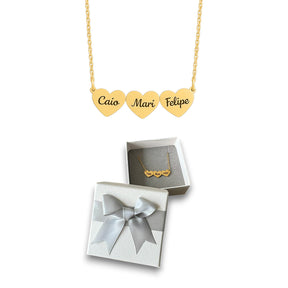 Colar Coração Personalizado com Nomes
